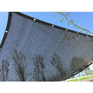 YGS Perfect Sunblock Shade Cloth Sun Shade Canopy With Grommets 70% UV 10 ft x 20 ft Black for Plant Cover Greenhouse Barn Kennel Pool Pergola or Swimming Pool