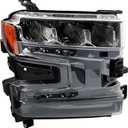 LED Headlight for Chevy Silverado 1500 LT WT 2019 2020 2021, Replace 84621851 GM2503497, Turn Signal Front Right Passenger Side, Head Light Assembly W/Bulbs