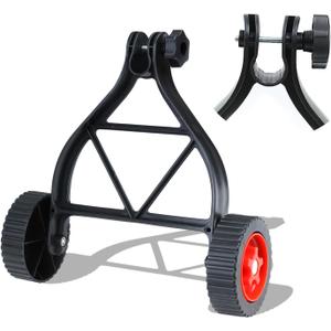 String Trimmer Wheel Attachment, Lawn Mower Auxiliary Wheel, Push Behind Weed Trimmer, Adjustable Support Wheels for String Trimmer Weedeaters Grass Cutter Brush Cutter Garden (Black)