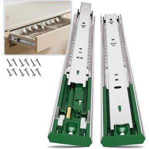 6 Pairs Soft Close Drawer Slides 22 Inch, Full Extension Heavy Duty Ball Bearing Cabinet Rails, Quiet Silent Side Mount Drawer Glides for Kitchen,Office,Tool Box,Dresser, 100 LB Capacity