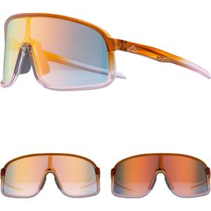 ROCKBROS Photochromic Sunglasses for Men Women Cycling Glasses UV Protection Sports Sunglasses (Transparent Gradient Brown (Grey to Gold))