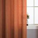 Mrs.Naturall Burnt Orange Linen Curtains Long for Living Room 2 Panel Set Rod Pocket Bedroom 52x96 Inches Long
