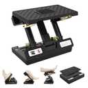 Vhelyom Footrest for Under Desk at Work,Height Adjustable Footrest with Massage Roller and Soft Pad,Foldable, Ergonomic fits Office,Home,Travel,Gaming,Sturdy Metal Frame,AllSeason Use(Black)