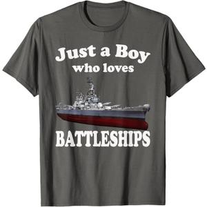 WW2 Battleship USS Arizona BB-39 World War 2 Ship Model Boys T-Shirt Medium