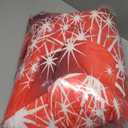 Duvet Cover Set, Merry Christmas Snowflake Bell on Red 3 Piece Bedding Set Breathable Quilt Cover Set, Winter Snow Seamless Soft Microfiber Bed Set with Pillow Shams, 90 x 70 inches