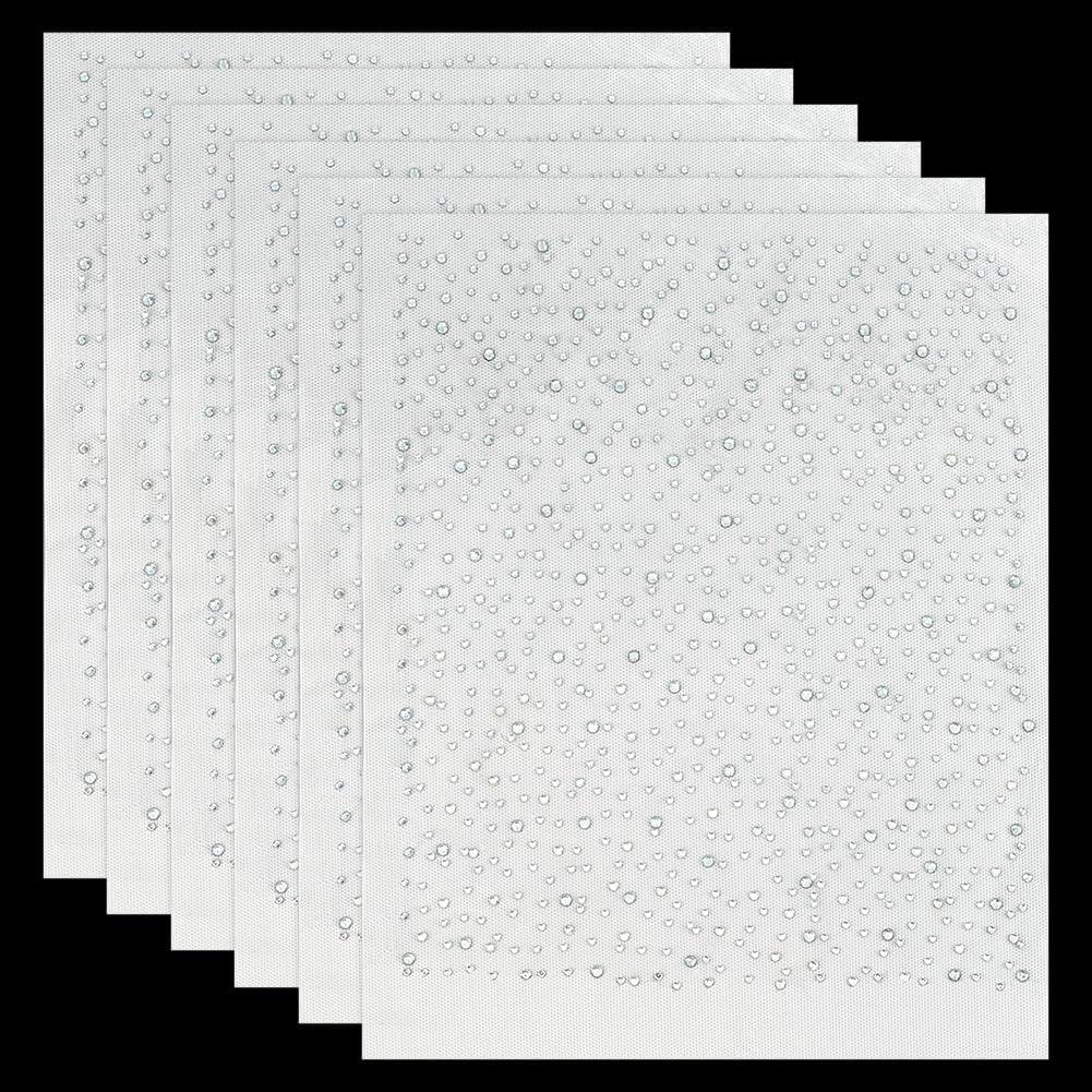 FINGERINSPIRE 6 Sheet Glitter Rhinestone Iron on Transfers Glass Rhinestone Hotfix Appliques Crystal Rhinestone Decals Hot Melt Sparkle Flat Round Rhinestone Patches for Clothing Embellishment