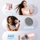 Hair Dryer, High-Speed Ionic Blow Dryer with Diffuser, 150,000 RPM Brushless Motor Blow Dryer for Fast Drying & 500M Negative Ionic Frizz Control, Low Noise Hair Dryers for Women Home Travel