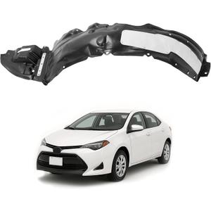 ALMULOO Front Left Fender Liner Panel Compatible with 2017-2019 Toyota Corolla, with Insulation Foam Replace for 5387602660 Driver Side Inner Wheel Liner Splash Shields Guard