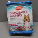 Simple Solution Disposable Dog Diapers, Female Dog Diapers, Puppy Potty Training, Incontinence and Heat Cycle Protection, Medium Diapers for Dogs, 15-23 Inch Waist, 30 Count