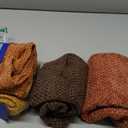 MIULEE Pack of 4 Orange/Yellow Couch Throw Pillow Covers 18x18 Inch Halloween Soft Decorative Chenille Pillows Farmhouse Accent Cushions for Boho Home Decor Spring Sofa Bedroom Living Room