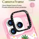 Lotadilo Case for iPhone 17 Pro Max Case Compatible with Magsafe Ring Holder Stand - for Women Strawberry Flower Design TPU Phone Cover for Girls Girly Funny Fashion
