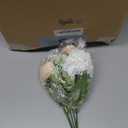 Tigeen Artificial Flowers Artificial Peonies Silk Flowers Faux Peony Fake Peony Silk Hydrangea Bouquet for Wedding Table Centerpiece Floral Vase Decor(White,24 Bundles)