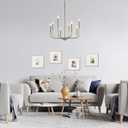 KSANA Modern Antique Gold Chandeliers for Dining Room, 8 Lights Lighting Fixture with Aged Gold Finish for Living Room, Bedroom, Foyer, Kitchen