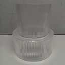 Ribbed Glass Vase, Flower Vase, Fluted Clear Vases for Flowers, Modern Vases for Living Room, Dining Table, Entryway, Shelf, Wedding, Office, Coffee Table, Birthday, 7.5 Inches (Large)
