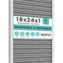 18x24x1 Reusable Air Filter, Washable, Electrostatic HVAC AC Furnace Filter, Merv 8, Lasts a Lifetime, Breathe Safe at Home or in the Office (Actual Size:17.44x23.46x0.82 Inch)