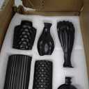 TBWIND 12pcs Glass Black Bud Vases Set, Small Vases for Flowers, Bud Vase for Centerpieces in Bulk, Mini Vintage Vase for Rustic Wedding Decorations, Office and Home Table Flower Dcor