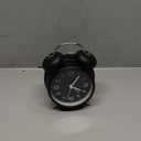 Peakeep 4 Inches Twin Bell Loud Alarm Clock for Heavy Sleepers, Backlight, Battery Operated Old Fashioned Alarm Clock for Bedrooms (3D-Dial, Black)