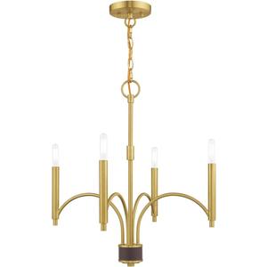 Livex Lighting 4 Lt Satin Brass Mini Chandelier