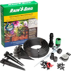 Rain Bird SWDMSPKIT Drip Irrigation Spot Watering Manifold on a Spike Kit, Bubblers and Emitters (18-Piece Kit)