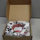 101 Dalmatian Costumes Kids, Girls Shirt Tutu Outfit Ears Headband Socks Accessories for 101st Day Of School (Small(5-7yr))