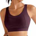 RUNNING GIRL High Impact Sports Bras for Women,Racerback Running Bra Workout Crop Tank Tops Longline Sports Bra Push up (L)