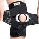 Knee Brace for Meniscus Tear, Knee Pain, Adjustable Breathable Knee Support with Side Stabilizers for Knee Pain Arthritis Recovery Joint Support, Women and Men (Small, Black)