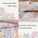 CASAAGUSTO Full Comforter Set, 7 Pieces Bed in a Bag Full Pinkish Floral Comforter Set with Flowers Leaves Pattern, Soft Seersucker Design All Season Full Size Bedding Set