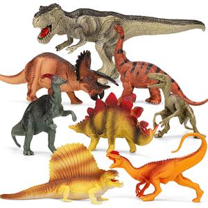 Dinosaur Toys for Kids 3-5, 8 PCS Realistic Plastic Dinosaur Toys Set, Toddler Dinosaur Toy, 6'' to 10" Large Dinosaurs Toys for Kids 5-7