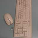 Wireless Keyboard and Mouse Combo, Full Size Silent Ergonomic Keyboard and Mouse, Long Battery Life, Optical Mouse, 2.4G Lag-Free Cordless Mice Keyboard for Computer, Mac, Laptop, PC, Windows(Pink)