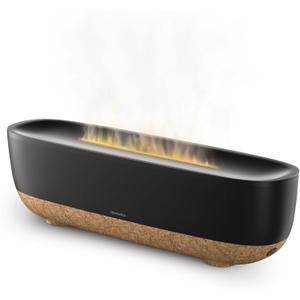 Homedics Fireside Cool Mist Humidifier with Sound & Flame Effect (Black)