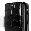 20 Inch Carry On Luggage, Durable Expandable Hardshell Suitcase with TSA Lock & Detachable Spinner Wheels, Lightweight PC Travel Suitcase for Business Men, Airline Approved, Classic Black