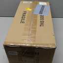 HUOKU Modern Crystal Bathroom Vanity Light 3-Light Wall Light Fixtures Over Mirror Chrome Vanity Lighting for Bathroom Square Shade Wall Sconce