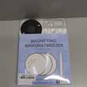 Magnifying Mirror 20X&30X&40X 3Packs with Tweezer and Suction Cups Set, 3.5 Inches Compact Travel Magnified Mirror-Black