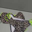 SweatyRocks Women's Bikini Sets Leopard Print Backless Cut Out Two Piece Bathing Suit Swimwear (Brown, M)