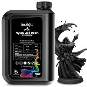 Inslogic Nylon 3D Printer Resin Black, 2KG Strong Tough Durable Nylon Like 3D Resin, High Compatible for LCD DLP SLA Resin 3D Printers, 395-405nm UV Light Curing 3D Printing Liquid Photopolymer Resin