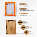 Handicrafts Home 5 by 7 Orange Picture Frame Handmade Rustic Photo Frame for Modern Farmhouse Decor, Wall & Shelf Decor, Bone inlay Frames for Vintage Home Aesthetic, Perfect for Home Decor, Wedding