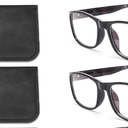 BLS BLUES Reading Glasses for Women/Men Blue Light Blocking, Fashion Readers Anti Eye Strain/Migraine Eyeglasses 2 Packs/Case, +1.25