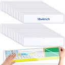 Chinco 60 Pcs Self Adhesive Pockets, Bin Labels for Storage Bins, Clear Pocket Label Sleeves, Plastic Index Card Holder with Top Open for Organizing Bins Box Drawer (18 x 4 Inches)