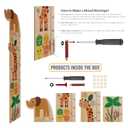 Bamboo Growth Chart for Kids  Colorful Height Ruler Wall Decor, Wooden Measuring Chart for Baby Nursery, Toddler Room Keepsake, Wall Mounted Kids Height Tracker, Eco-Friendly