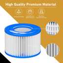 Type Hot Tub Spa Filter Replacement Compatible with Lay-Z-Spa, Coleman SaluSpa 90352E 58323, Inflatable Hot Tub, Swimming Pool Pump Filter Type Cartridge, 12 Pack