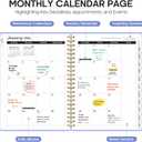 2026 Planner, Weekly and Monthly Calender Planner, Jan 2026 to Dec 2026, Hardcover 2026 Calendar Book with Tabs & Inner Pocket, Office Home School Supplies for Women & Men - A4 (8.5" x 11"), Lavender