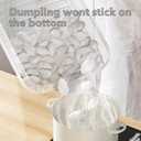 4-Layer Small Frozen Dumpling Storage with Lids, Flat Stacks Food Container Icing Cookies Wonton Donuts Box Organizer For Fridge, 1.18 Inches Net Height for Per Layer, White