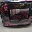 Juicy Couture Rose Logo Queen Comforter Set, Navy/Pink 8-Piece Complete Bed in a Bag