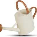Metal Watering Can for Plants,Watering Cans for Outdoor&Indoor Gardening, Galvanized Steel Water Can with Removable Spout,Watering Pot with Ergonomic Movable Handle (Cream White)