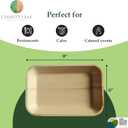 Charity Leaf Eco-Friendly Palm Leaf Trays (50-Pack) - 9"x6" | Elegant Bamboo-Style Platters | Perfect for Weddings & Events | Compostable & Biodegradable Green Serveware