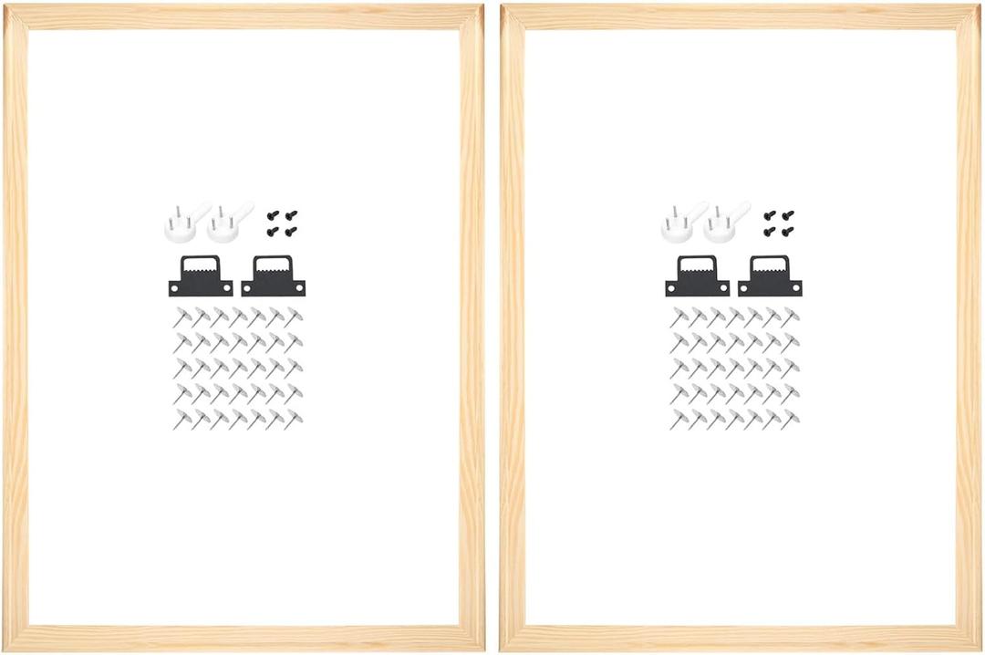 uxcell 2 Pcs DIY Canvas Stretcher Bars, 24 x 16 Inch Canvas Frame Wooden Frames Kit Sturdy Stretcher Frames for Oil Paintings Prints Posters