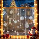 Viseeko Window Privacy Film Frosted Glass Window Film Static Cling UV Blocking Window Film Decorative Christmas Window Cling for Dining Room, Living Room 17.7”x 78.7” Amazon's Choice, Pack of 2
