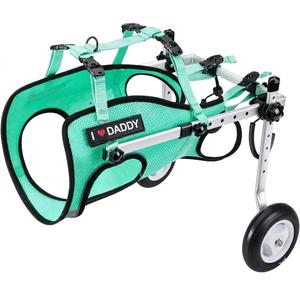 Nasjac Dog Wheelchair for Back Legs - Lightweight Portable Wheelchair with Reflective Stripes, Adjustable Pet Wheelchair Cart for Senior, Arthritis, Paralyzed, Injured, or Disabled Dogs (R, S)