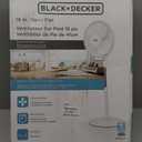 BLACK+DECKER 16" Stand Fan with Pedestal Base, Height Adjustable Pedestal Fan with Remote and Touch Control Panel, Free Standing Fan with 90-Degree Oscillating and 3-Speed Settings, White