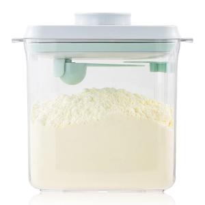 Tourdeus Formula Container - 1700ml Pop Top Milk Powder Container, BPA-Free Airtight Formula Dispenser with Scoop and Scraper, 21OZ, 1.32LB, 600g, Clear